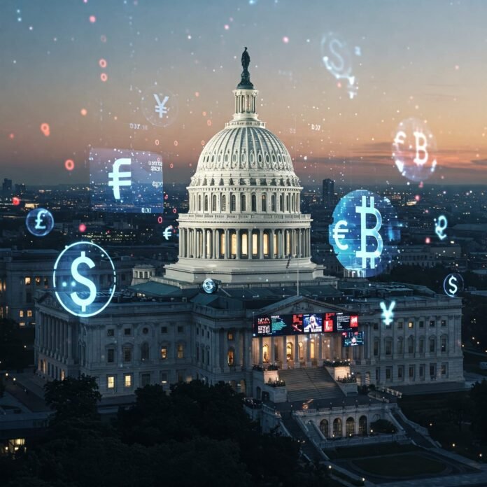 Futuristic US Capitol Crypto