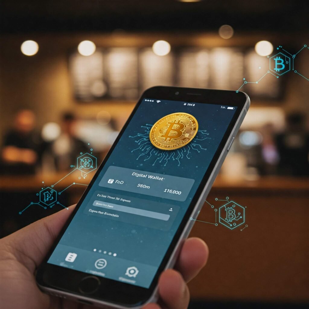 Bitcoin Digital Wallet on Phone