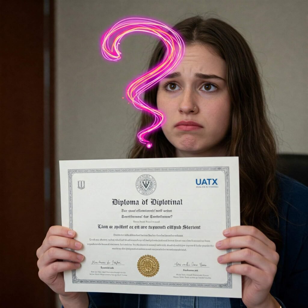 UATX diploma uncertainty.