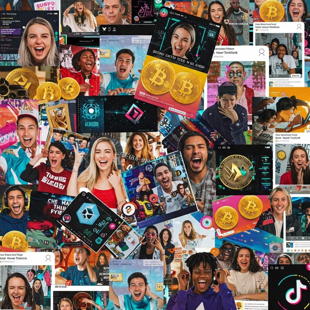 Gen Z crypto social media feed.