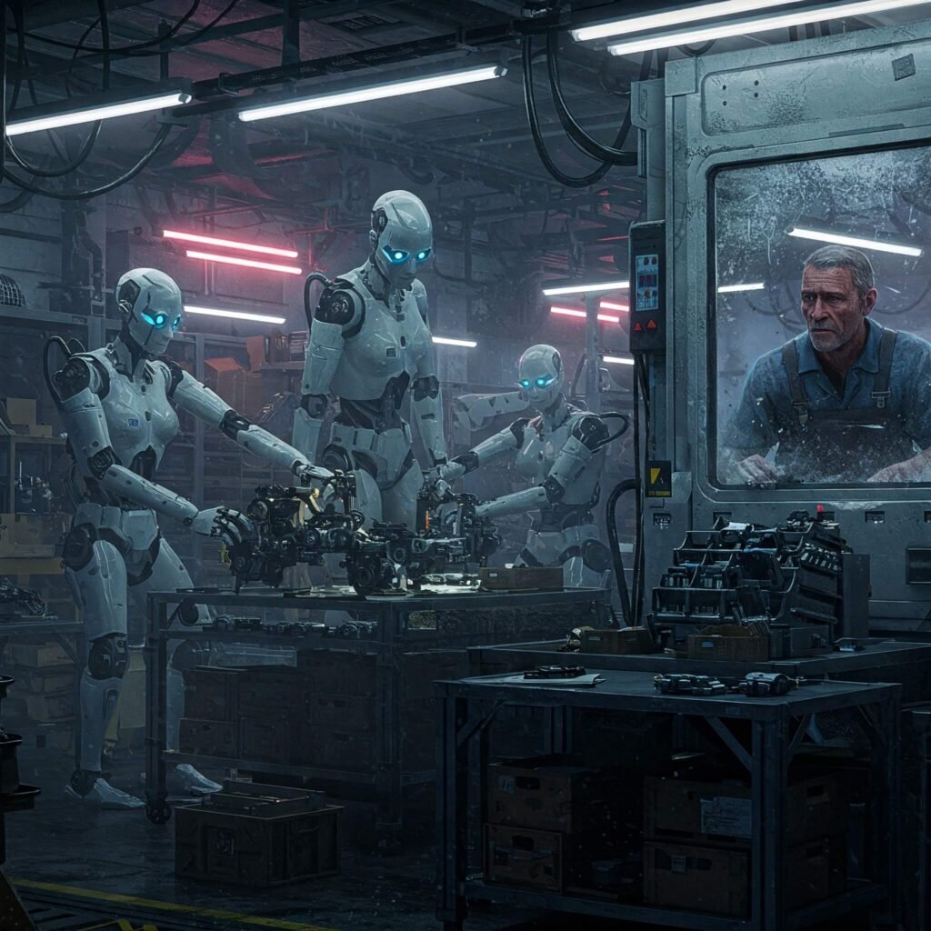 Futuristic Factory Worker