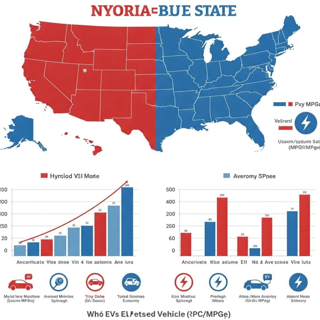 EV vs. Hybrid Sales: A Red vs. Blue State Comparison