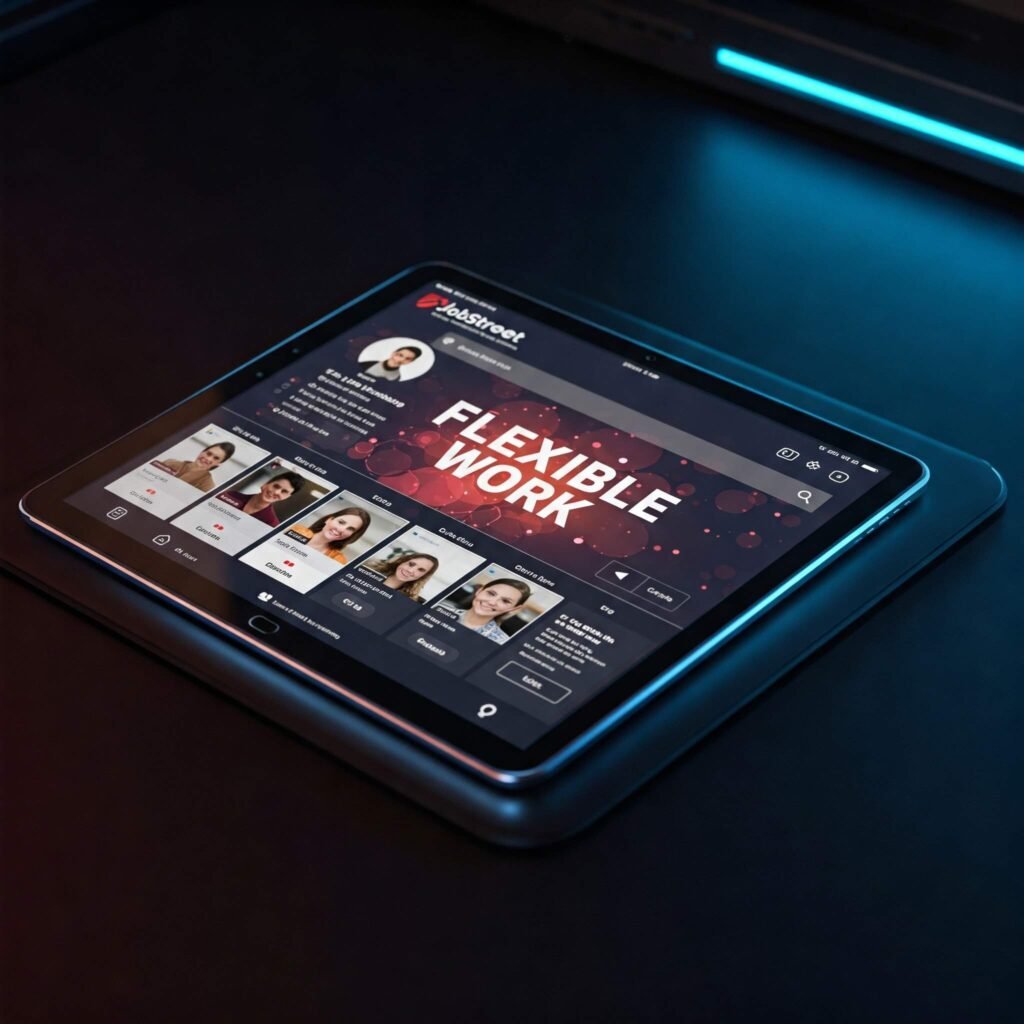JobStreet Interface on a Tablet