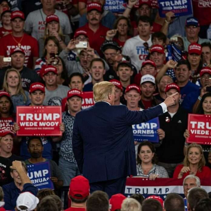 Donald Trump rally, diverse crowd