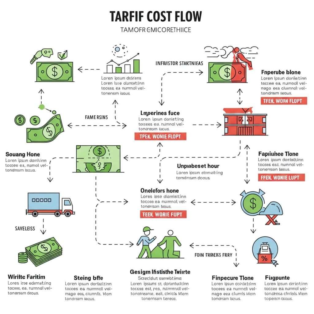 Tariff Cost Flow Infographic