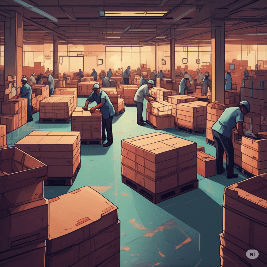 Bustling factory floor: Job growth.