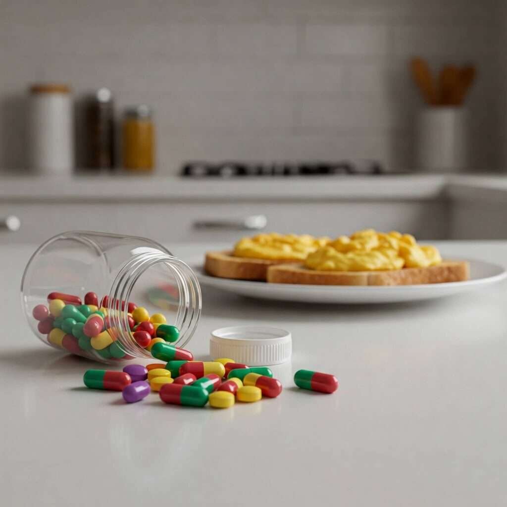 Spilled Multivitamins, Blurred Breakfast