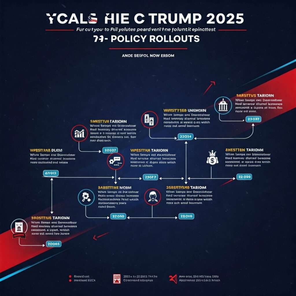 Trump 2025 Policy Timeline Infographic