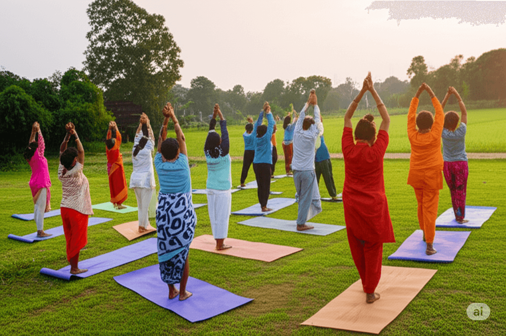 Rural India Yoga at Dawn