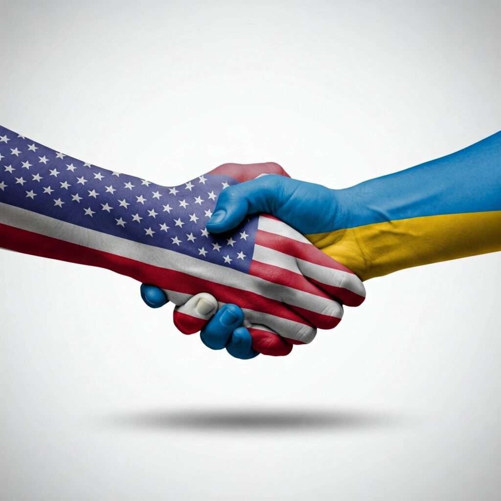 US-Ukraine Partnership Handshake