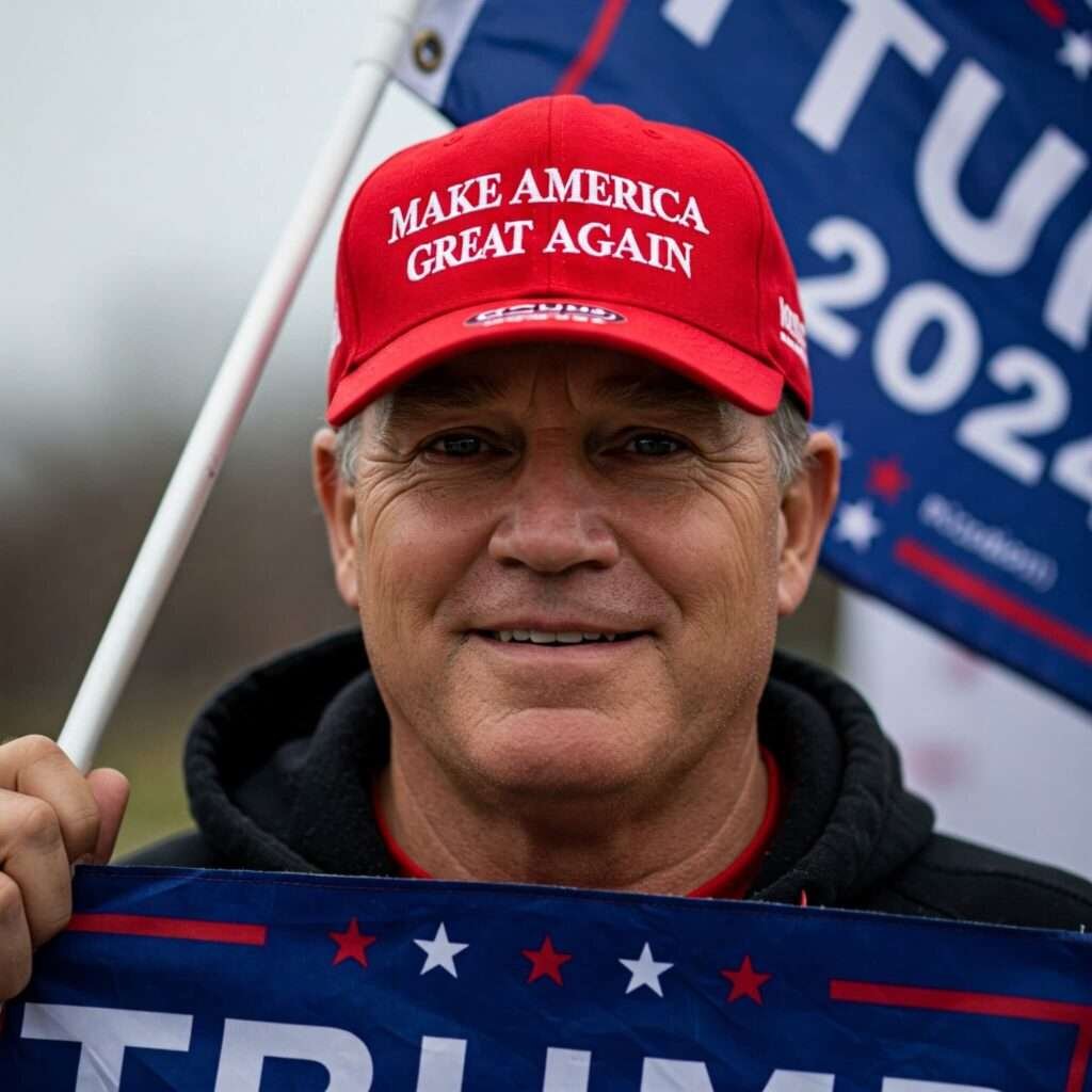 Trump supporter, MAGA hat