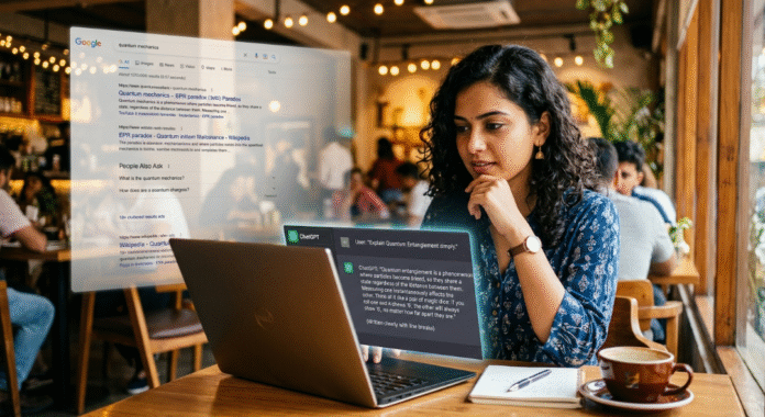 Indian professional intrigued by ChatGPT answer over faded Google.